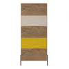 Eye-Catching Yellow, White, & Wood Storage Bookcase