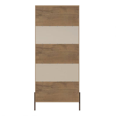 Eye-Catching White & Wood Storage Bookcase