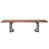 118" Solid Acacia Modern Conference Table with Sturdy Iron Base