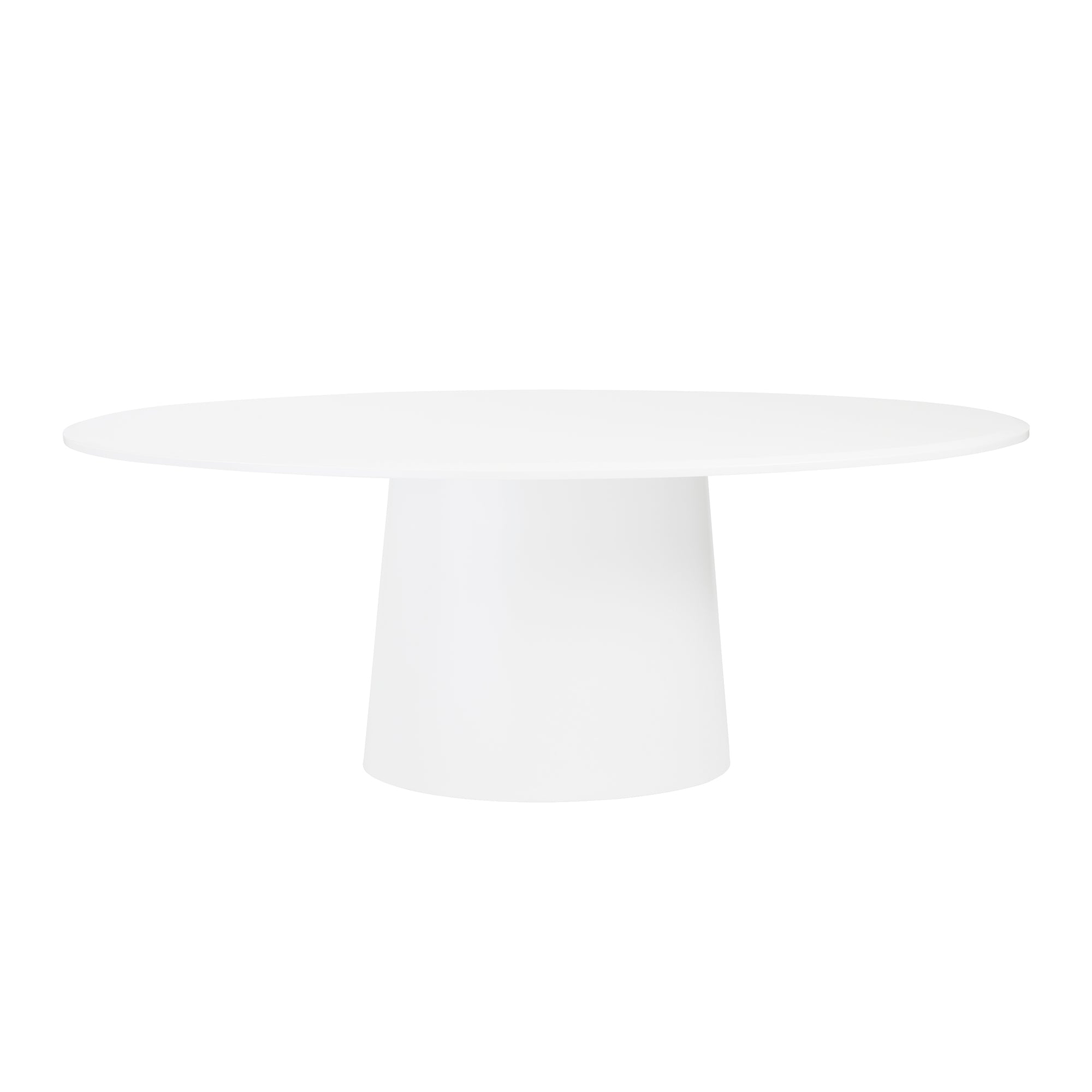 Modern White Lacquer 79" Oval Conference Table or Executive Desk
