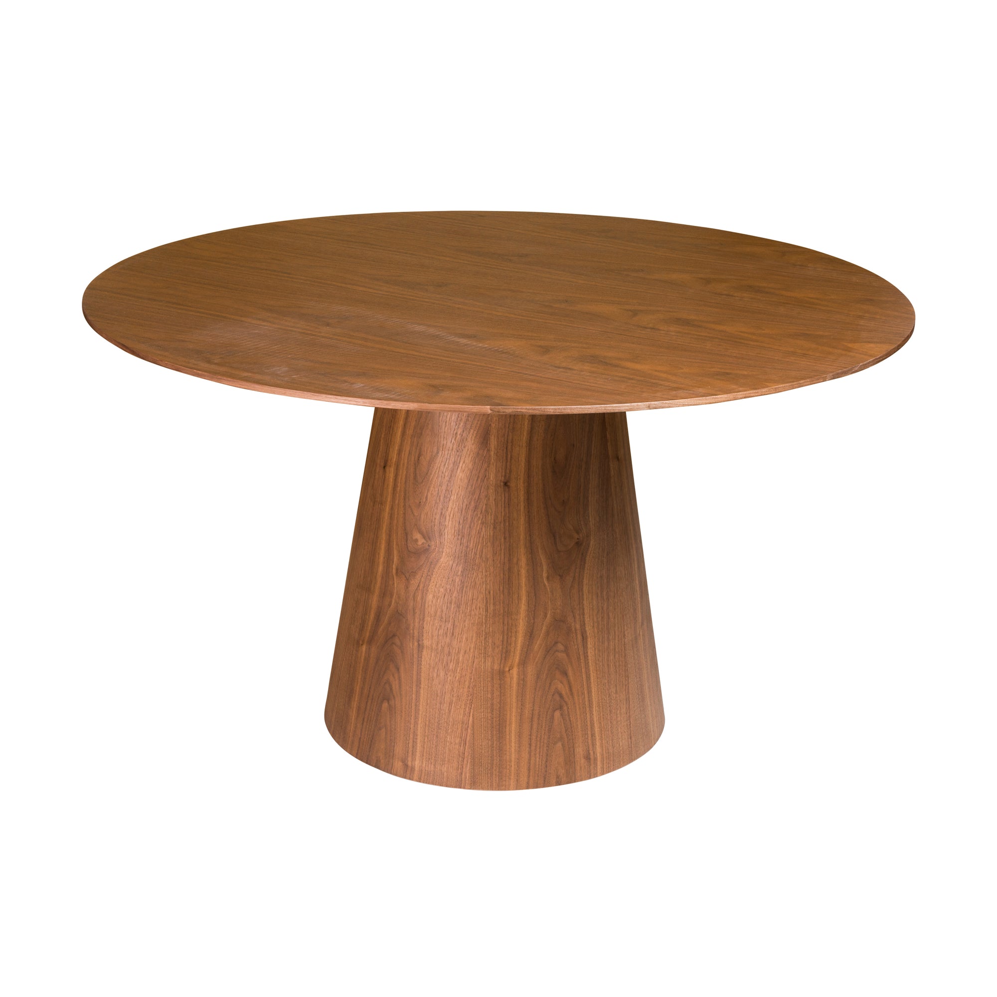 Modern Round American Walnut Veneer Meeting / Conference Table