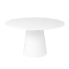 53" White Meeting Table with Round Top and Pedestal Base