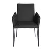 Black Padded Leatherette Conference or Guest Armchair