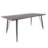 71" Walnut and Black Meeting Table or Executive Desk