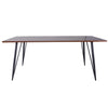 71" Walnut and Black Meeting Table or Executive Desk