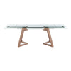 95" Walnut & Glass Elegant Conference Table with Extensions