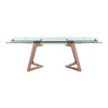95" Walnut & Glass Elegant Conference Table with Extensions