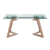 95" Walnut & Glass Elegant Conference Table with Extensions