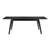 63"-83" Extending Conference Table with Black Finish and Solid Wood Frame