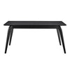 63"-83" Extending Conference Table with Black Finish and Solid Wood Frame