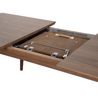 63"-83" Extending Conference Table with Walnut Veneer and Solid Wood Frame