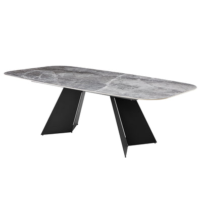94" Conference Table with Ceramic Marble-Pattern Top