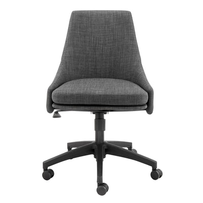 Charcoal Denim Office Chair with Low Arms