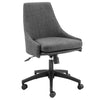 Charcoal Denim Office Chair with Low Arms