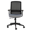 Office Chair with Adjustable Arms in Black Mesh