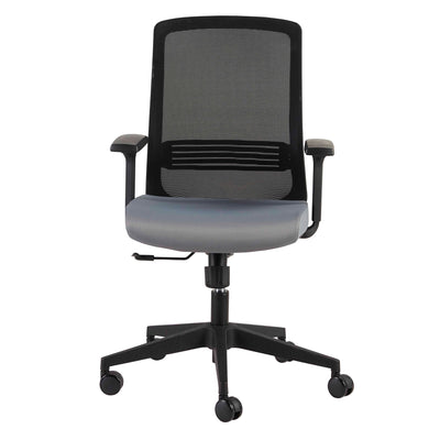 Office Chair with Adjustable Arms in Black Mesh