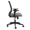 Office Chair with Adjustable Arms in Black Mesh
