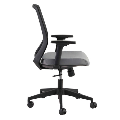 Office Chair with Adjustable Arms in Black Mesh