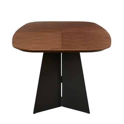79" Modern Executive Desk with Walnut Top & Dark Gray Steel Base