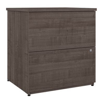 28" 2-Drawer Locking File Cabinet in Gray Maple