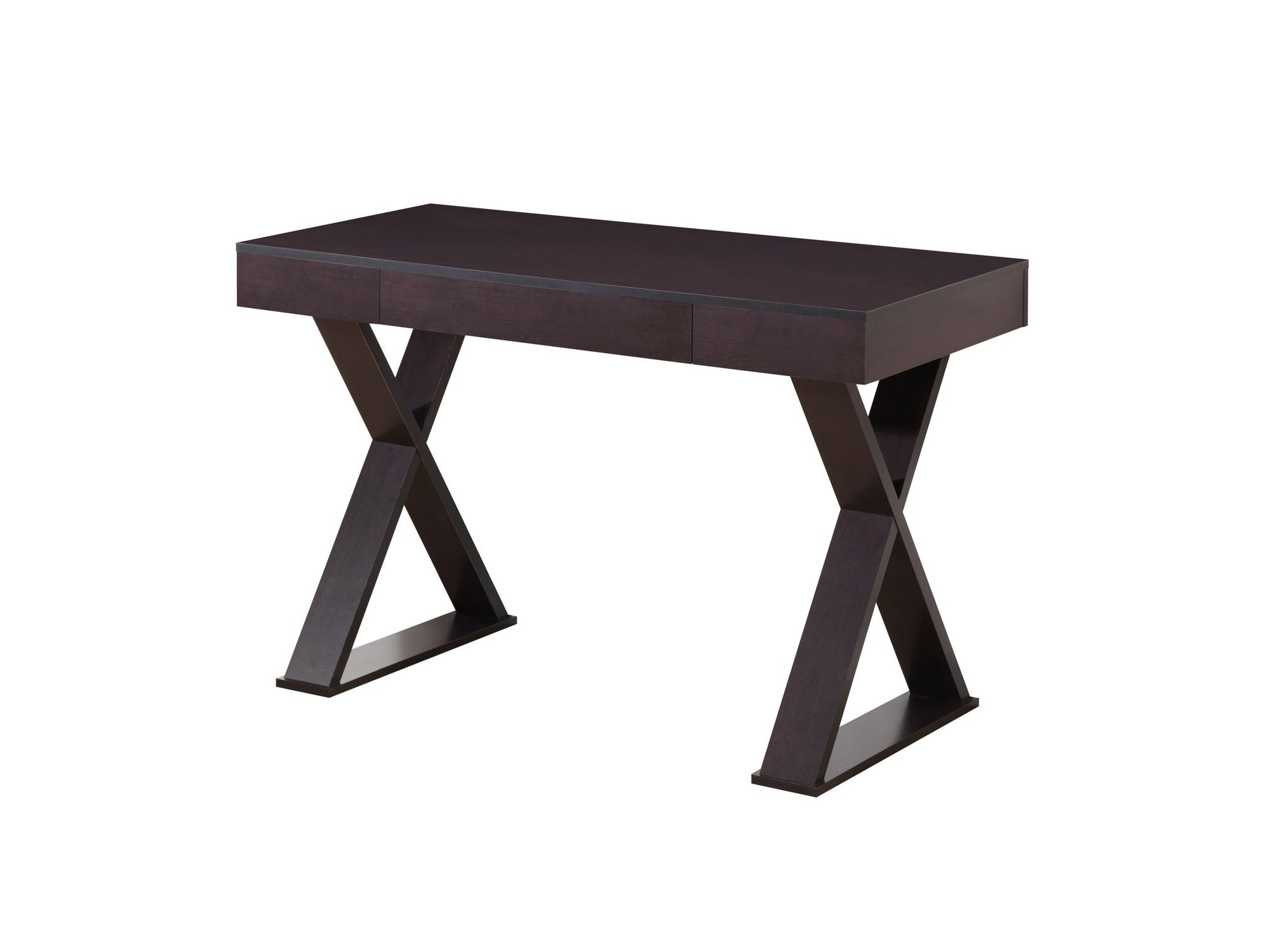 47" X-Frame Sturdy Executive Desk in Espresso