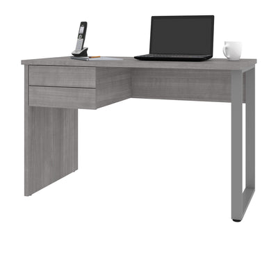 47" Refined Office Desk in Platinum Gray with U-Shaped Metal Leg