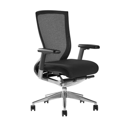 Hourglass-Style Black Mesh Office Chair