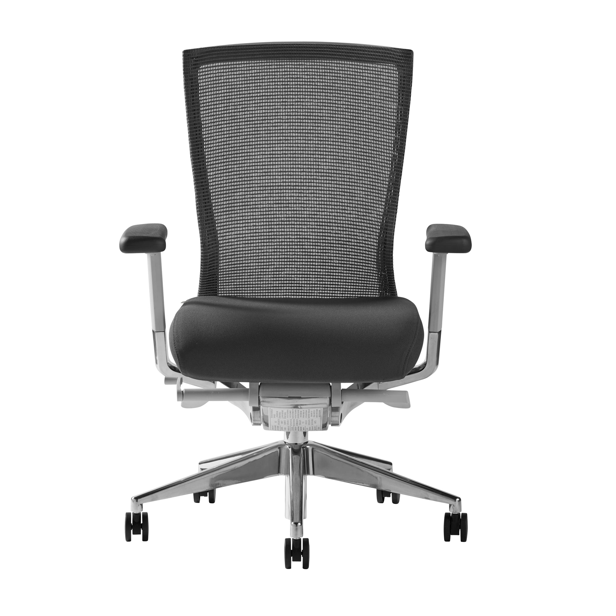 Hourglass-Style Gray Mesh Office Chair
