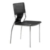 Classic Black Leatherette Guest or Conference Chair (Set of 4)