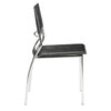 Classic Black Leatherette Guest or Conference Chair (Set of 4)