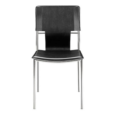 Classic Black Leatherette Guest or Conference Chair (Set of 4)