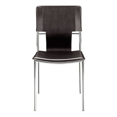 Classic Espresso Leatherette Guest or Conference Chair (Set of 4)