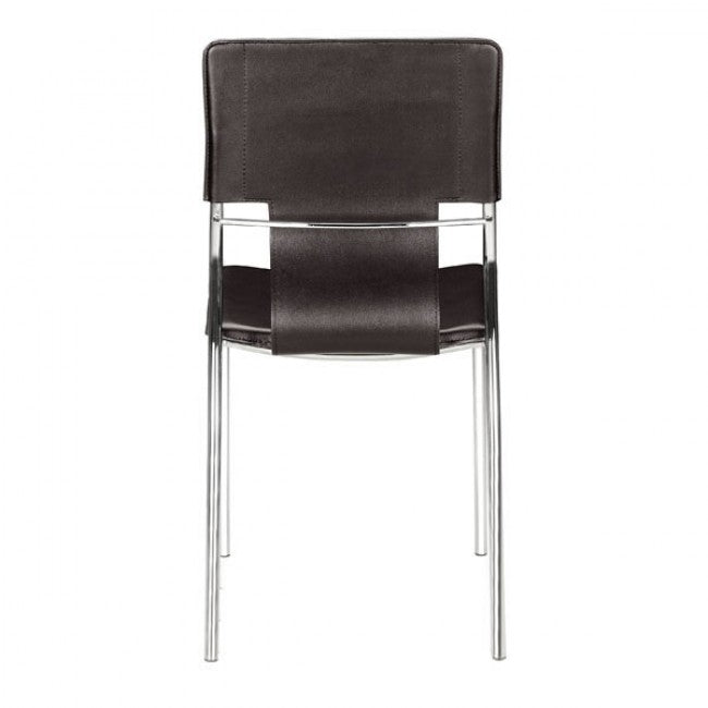 Classic Espresso Leatherette Guest or Conference Chair (Set of 4)