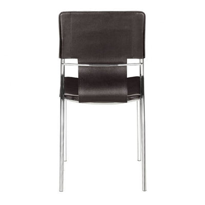 Classic Espresso Leatherette Guest or Conference Chair (Set of 4)