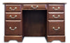 48" Handcrafted Solid Cherry Double Pedestal Desk with Finish Options