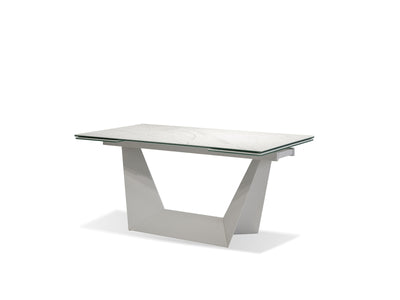 Sturdy White Conference Table or Executive Desk with Ceramic Glass Top