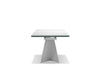 Sturdy White Conference Table or Executive Desk with Ceramic Glass Top
