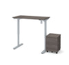 2-Piece Set - 48" Programmable Desk and Mobile File Cabinet in Bark Gray