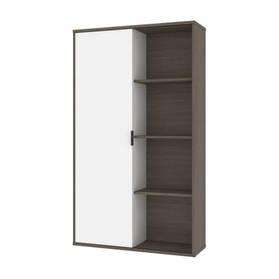 36" Storage Cabinet in Bark Gray & White