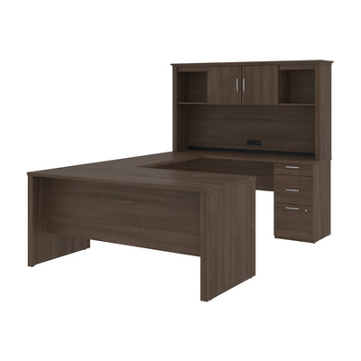 Antigua Premium Modern U-shaped Desk with Hutch