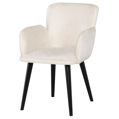 Elegant Cozy Office Chair in Champagne Suede