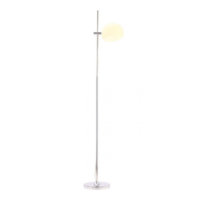 Minimalist Floor Lamp w/ Frosted Glass Shade