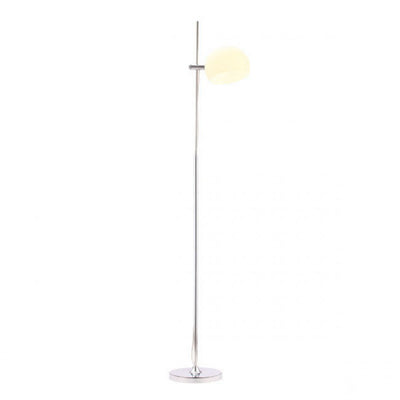 Minimalist Floor Lamp w/ Frosted Glass Shade