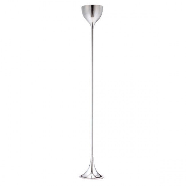 Slim & Subtle Silver Chrome Office Floor Lamp
