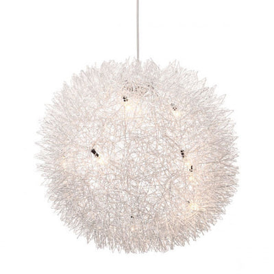 Gorgeous Puffed Hanging Office Lamp w/ Dandelion Design