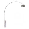 Sleek Marble & Chrome Arched Office Floor Lamp