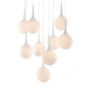 Frosted Teardrop Multiple Bulb Hanging Light