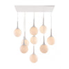 Frosted Teardrop Multiple Bulb Hanging Light