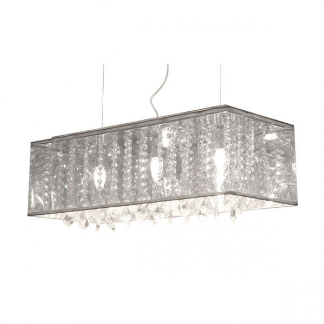 Dramatic Crystalline Ceiling Lamp