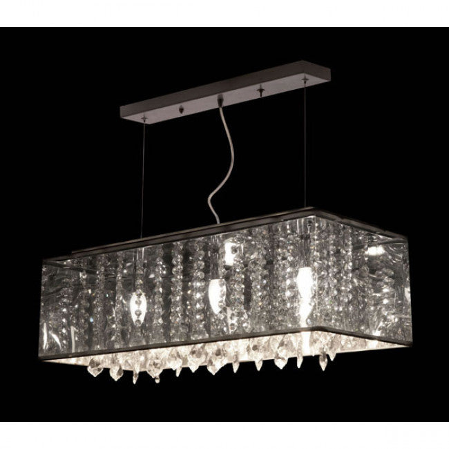 Dramatic Crystalline Ceiling Lamp